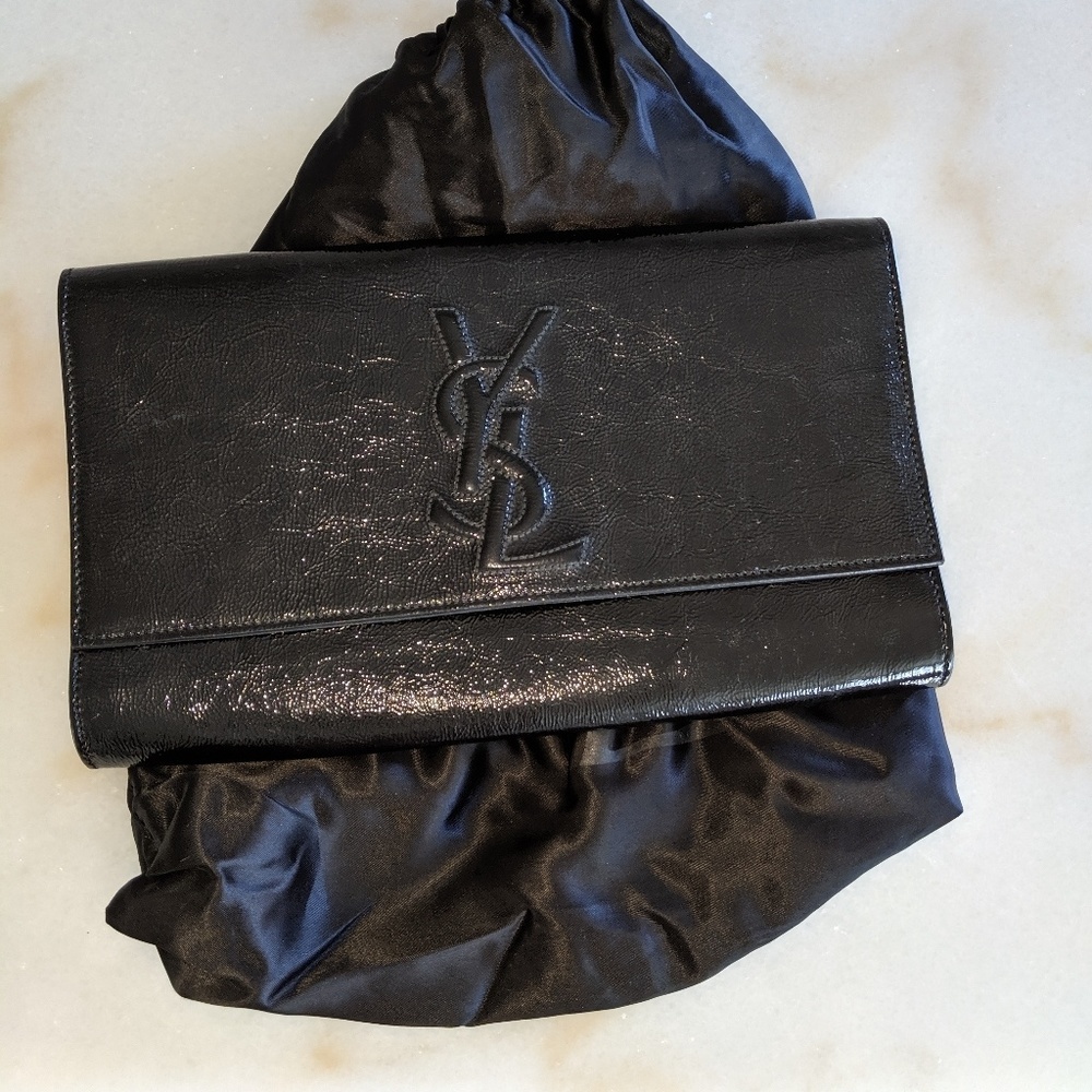 YSL Patent clutch